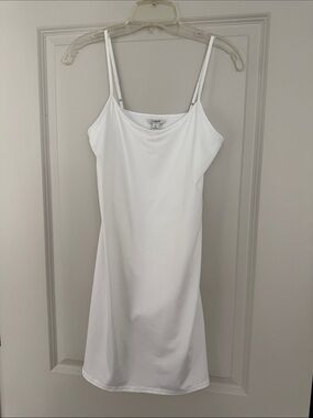 J. Crew Simple White Athletic Dress with Adjustable Straps